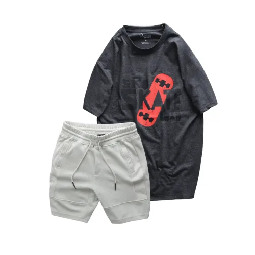Set Bộ Nam - Áo Thun Nam Cổ Tròn Các Mẫu Và Quần Short Thun Nam Cao Cấp