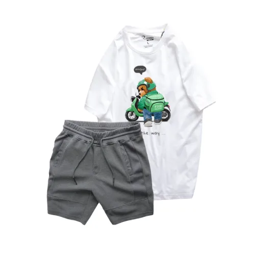 Set Bộ Nam - Áo Thun Nam Cổ Tròn Các Mẫu Và Quần Short Thun Nam Cao Cấp