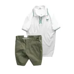 Set Bộ Nam - Áo Thun Nam Pack Horse Polo Cổ Bẻ In Logo Chữ Prefect Và Quần Short Kaki Co Giãn Phối Nút Cao Cấp (Có Size 36)