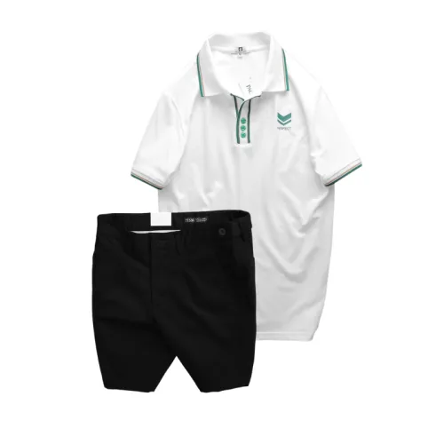 Set Bộ Nam - Áo Thun Nam Pack Horse Polo Cổ Bẻ In Logo Chữ Prefect Và Quần Short Kaki Co Giãn Phối Nút Cao Cấp (Có Size 36)