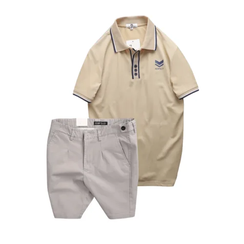 Set Bộ Nam - Áo Thun Nam Pack Horse Polo Cổ Bẻ In Logo Chữ Prefect Và Quần Short Kaki Co Giãn Phối Nút Cao Cấp (Có Size 36)