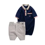 Set Bộ Nam - Áo Thun Nam Polo Cổ Bẻ Cá Sấu Poly Túi Nhỏ Thêu Logo Và Quần Short Kaki Co Giãn Phối Nút Cao Cấp (Có Size 36)