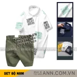 Set Bộ Nam - Áo Thun Nam Polo Cổ Bẻ In Chữ Summer Bền Đẹp Và Quần Short Kaki Co Giãn Phối Nút Cao Cấp (Có Size 36)