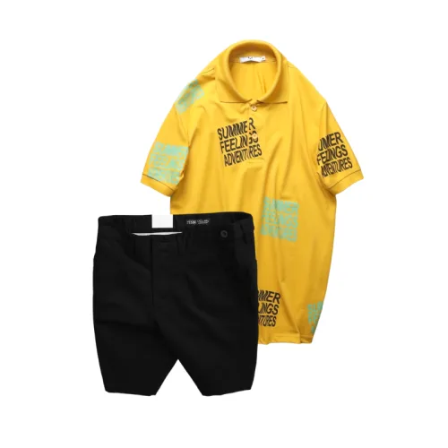 Set Bộ Nam - Áo Thun Nam Polo Cổ Bẻ In Chữ Summer Bền Đẹp Và Quần Short Kaki Co Giãn Phối Nút Cao Cấp (Có Size 36)