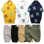 Set Bộ Nam - Áo Thun Nam Polo Cổ Bẻ In Chữ Summer Bền Đẹp Và Quần Short Kaki Co Giãn Phối Nút Cao Cấp (Có Size 36)