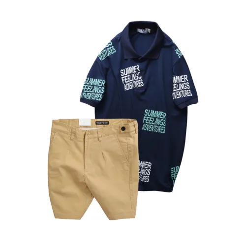 Set Bộ Nam - Áo Thun Nam Polo Cổ Bẻ In Chữ Summer Bền Đẹp Và Quần Short Kaki Co Giãn Phối Nút Cao Cấp (Có Size 36)