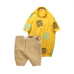 Set Bộ Nam - Áo Thun Nam Polo Cổ Bẻ In Chữ Summer Bền Đẹp Và Quần Short Kaki Co Giãn Phối Nút Cao Cấp (Có Size 36)