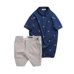Set Bộ Nam - Áo Thun Nam Polo Cổ Bẻ In Họa Tiết Đơn Giản Thun Cá Sấu Poly Và Quần Short Kaki Co Giãn Phối Nút Cao Cấp (Có Size 36)