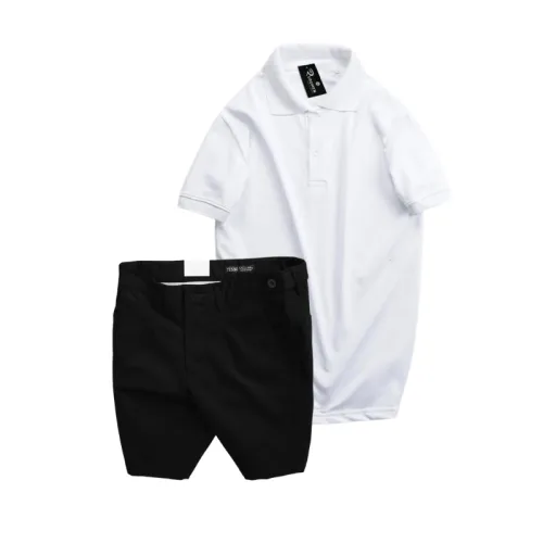 Set Bộ Nam - Áo Thun Nam Polo Cổ Bẻ Màu Trơn Đơn Giản Và Quần Short Kaki Co Giãn Phối Nút Cao Cấp (Có Size 36)