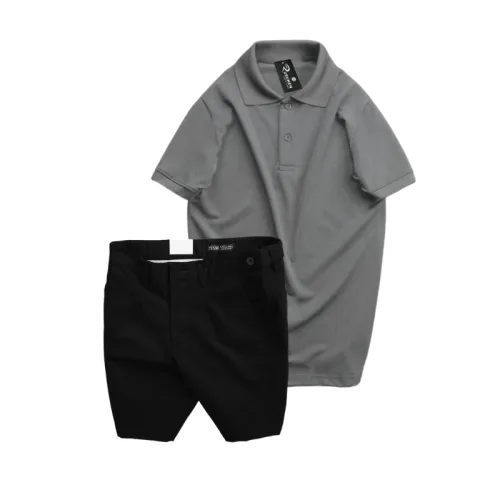 Set Bộ Nam - Áo Thun Nam Polo Cổ Bẻ Màu Trơn Đơn Giản Và Quần Short Kaki Co Giãn Phối Nút Cao Cấp (Có Size 36)