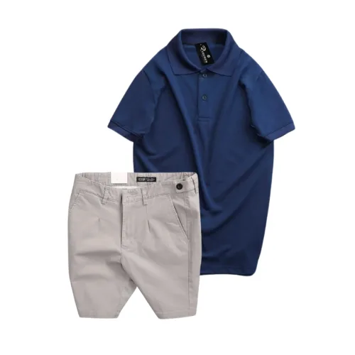 Set Bộ Nam - Áo Thun Nam Polo Cổ Bẻ Màu Trơn Đơn Giản Và Quần Short Kaki Co Giãn Phối Nút Cao Cấp (Có Size 36)