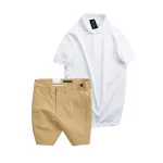 Set Bộ Nam - Áo Thun Nam Polo Cổ Bẻ Màu Trơn Đơn Giản Và Quần Short Kaki Co Giãn Phối Nút Cao Cấp (Có Size 36)