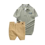 Set Bộ Nam - Áo Thun Nam Polo Cổ Bẻ Pack Horse Logo Thêu Và Quần Short Kaki Co Giãn Phối Nút Cao Cấp (Có Size 36)