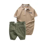 Set Bộ Nam - Áo Thun Nam Polo Cổ Bẻ Pack Horse Logo Thêu Và Quần Short Kaki Co Giãn Phối Nút Cao Cấp (Có Size 36)