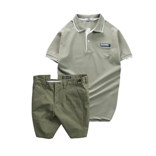 Set Bộ Nam - Áo Thun Nam Polo Cổ Bẻ Pack Horse Logo Thêu Và Quần Short Kaki Co Giãn Phối Nút Cao Cấp (Có Size 36)