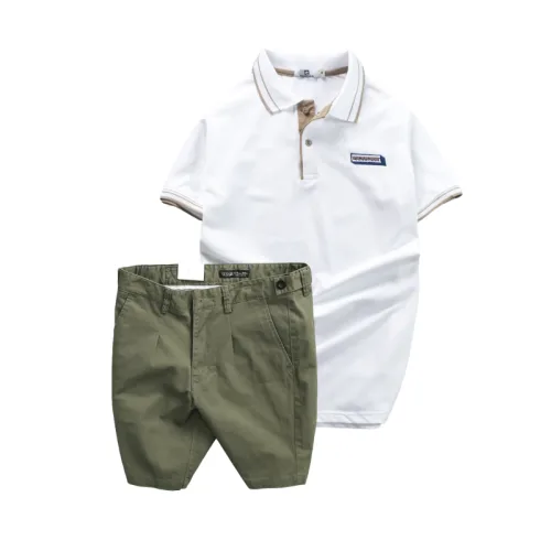 Set Bộ Nam - Áo Thun Nam Polo Cổ Bẻ Pack Horse Logo Thêu Và Quần Short Kaki Co Giãn Phối Nút Cao Cấp (Có Size 36)