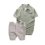 Set Bộ Nam - Áo Thun Nam Polo Cổ Bẻ Pack Horse Logo Thêu Và Quần Short Kaki Co Giãn Phối Nút Cao Cấp (Có Size 36)