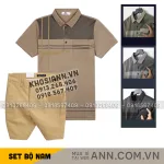 Set Bộ Nam - Áo Thun Nam Polo Cổ Bẻ Sọc Nhuyễn Phối Túi Và Quần Short Kaki Co Giãn Phối Nút Cao Cấp (Có Size 36)