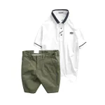 Set Bộ Nam - Áo Thun Nam Polo Cổ Bẻ Tay Ngắn Viển Bo - Quần Short Kaki Co Giãn Phối Nút Cao Cấp (Có Size 36)