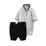 Set Bộ Nam - Áo Thun Nam Polo Cổ Bẻ Tay Ngắn Viển Bo - Quần Short Kaki Co Giãn Phối Nút Cao Cấp (Có Size 36)