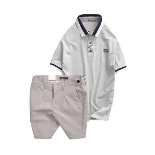 Set Bộ Nam - Áo Thun Nam Polo Cổ Bẻ Tay Ngắn Viển Bo - Quần Short Kaki Co Giãn Phối Nút Cao Cấp (Có Size 36)