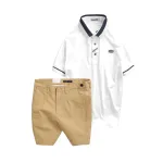 Set Bộ Nam - Áo Thun Nam Polo Cổ Bẻ Tay Ngắn Viển Bo - Quần Short Kaki Co Giãn Phối Nút Cao Cấp (Có Size 36)