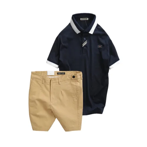 Set Bộ Nam - Áo Thun Nam Polo Cổ Bẻ Tay Ngắn Viển Bo - Quần Short Kaki Co Giãn Phối Nút Cao Cấp (Có Size 36)