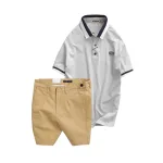 Set Bộ Nam - Áo Thun Nam Polo Cổ Bẻ Tay Ngắn Viển Bo - Quần Short Kaki Co Giãn Phối Nút Cao Cấp (Có Size 36)