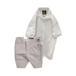 Set Bộ Nam - Áo Thun Nam Polo Cổ Bẻ Thêu Chữ Trước Ngực Cao Cấp Và Quần Short Kaki Co Giãn Phối Nút Cao Cấp (Có Size 36)