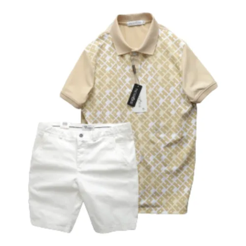 Hình ảnh Set Bộ Nam Áo Thun Polo Cổ Bẻ Pack Hourse In Chữ HP Phối Quần Short Kaki Rurumen Cao Cấp trong bộ sưu tập set bộ nam