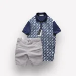 Set Bộ Nam Áo Thun Polo Cổ Bẻ Pack Hourse In Chữ HP Phối Quần Short Kaki Rurumen Cao Cấp