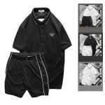 Set Bộ Nam Quần Short Áo Cổ Bẻ Phối Tag