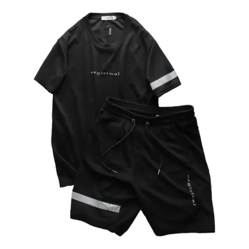 Khám phá Set Bộ Nam Quần Short Áo Tay Ngắn Viền Sọc In Chữ Orgininal thuộc nhóm áo thun nam