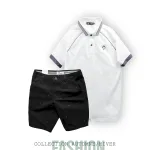Set Bộ Nam Quần Short Kaki Hoạ Tiết Phối Áo Thun Polo Cổ Bẻ Thêu Logo Rubik