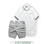 Set Bộ Nam Quần Short Kaki Hoạ Tiết Phối Áo Thun Polo Cổ Bẻ Thêu Logo Rubik