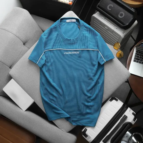 Set Bộ Nam - Quần Short Nam Phối Sọc 2 Bên Và Áo Thun Nam Cổ Tròn Phối Sọc Thêu Chữ Packhorse Trước Ngực (Size Từ M Đến XXL)