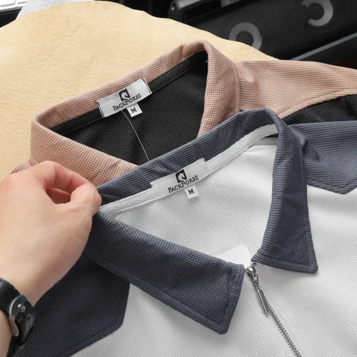 Set Bộ Nam Quần Short Thun Áo Cổ Bẻ Phối Tag Chữ R