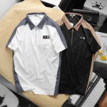 Set Bộ Nam Quần Short Thun Áo Cổ Bẻ Phối Tag Chữ R