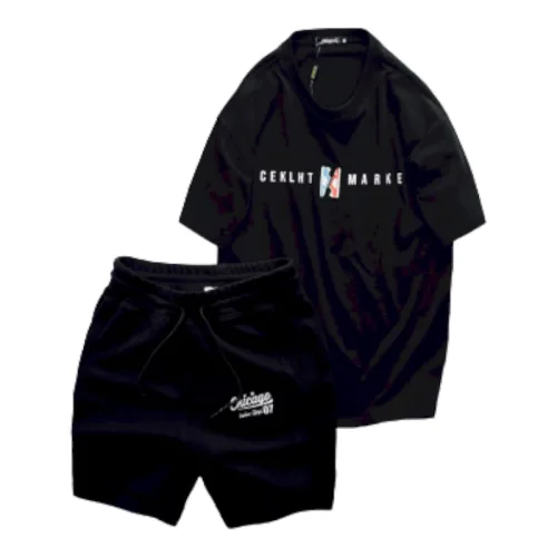 Set Bộ Nam Quần Short Thun Áo Cổ Tròn Ovesize In Chữ CEKLHT MARKET phù hợp để tham khảo khi chọn quần short thun