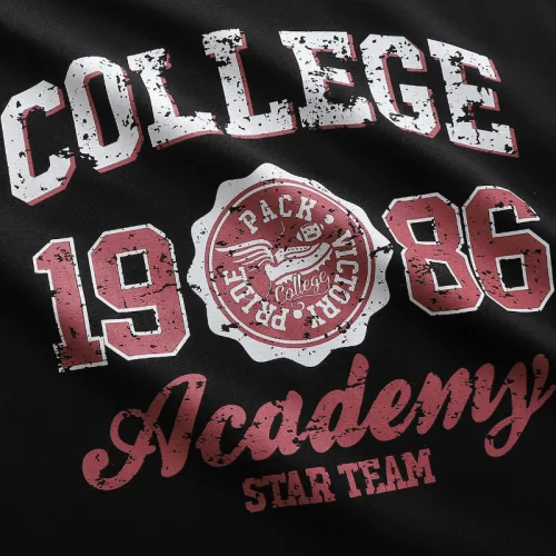 Set Bộ Nam - Quần Short Thun Nam Và Áo Thun Nam Cổ Tròn In Chữ College 1986 Trước Ngực (Size Từ M Đến XXL)
