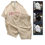 Set Bộ Nam - Quần Short Thun Nam Và Áo Thun Nam Cổ Tròn In Chữ College 1986 Trước Ngực (Size Từ M Đến XXL)