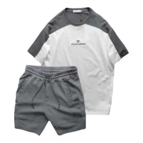 Set Bộ Nam Quần Short Thun Viền Sọc Phối Áo Thun Cổ Tròn Ovesize Thêu Chữ Pack Horse – một lựa chọn đáng tham khảo trong quần short thun
