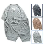 Set Bộ Nam Quần Short Áo Tay Ngắn In Logo Chìm Cao Cấp