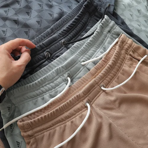 Set Bộ Nam Quần Short Áo Tay Ngắn In Logo Chìm Cao Cấp