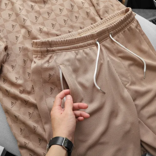 Set Bộ Nam Quần Short Áo Tay Ngắn In Logo Chìm Cao Cấp