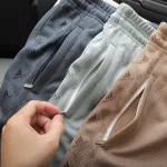 Set Bộ Nam Quần Short Áo Tay Ngắn In Logo Chìm Cao Cấp
