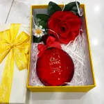 Set Hộp Quà Tặng Chữ Nhật Lớn Nước Hoa Nữ Charme Level 100ml - Hộp Hoa Rơm Nhiều Màu
