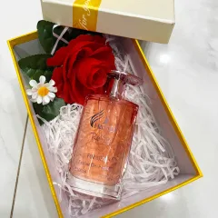 Set Hộp Quà Tặng Chữ Nhật Lớn Nước Hoa Nữ Charme Roisy 100ml - Hộp Hoa Rơm Nhiều Màu