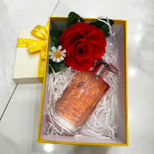 Bộ Quà Nước Hoa Nữ Charme Roisy 100ml Kèm Hộp Hoa Rơm Đa Màu