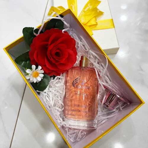 Bộ Quà Nước Hoa Nữ Charme Roisy 100ml Kèm Hộp Hoa Rơm Đa Màu
